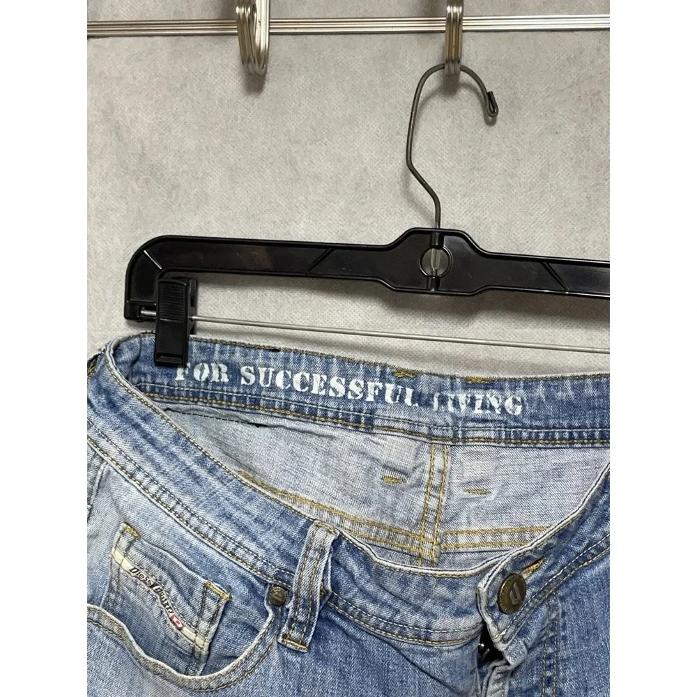 Diesel X Adidas Jeans Men 36X31 Blue Italy ADI-LARKEE Distressed Denim Straight